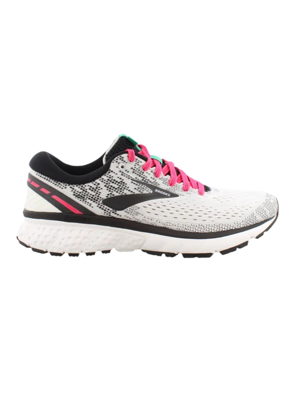 Brooks Ghost 11 Running Shoes White Pink Black Size 11